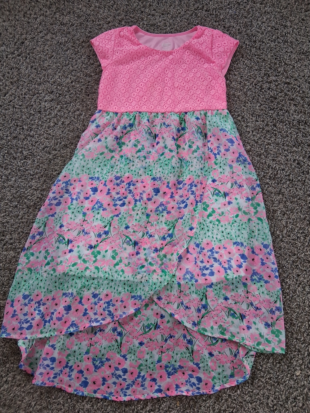 wonder nation Pink Floral Hi-Low Dress